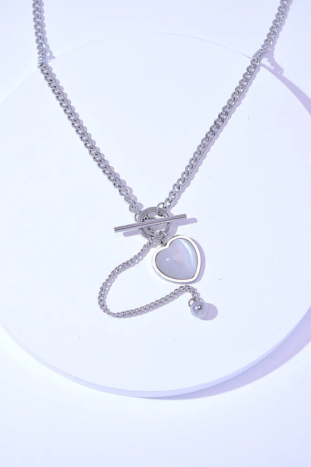 Titanium Steel Heart Necklace - Fashionmj