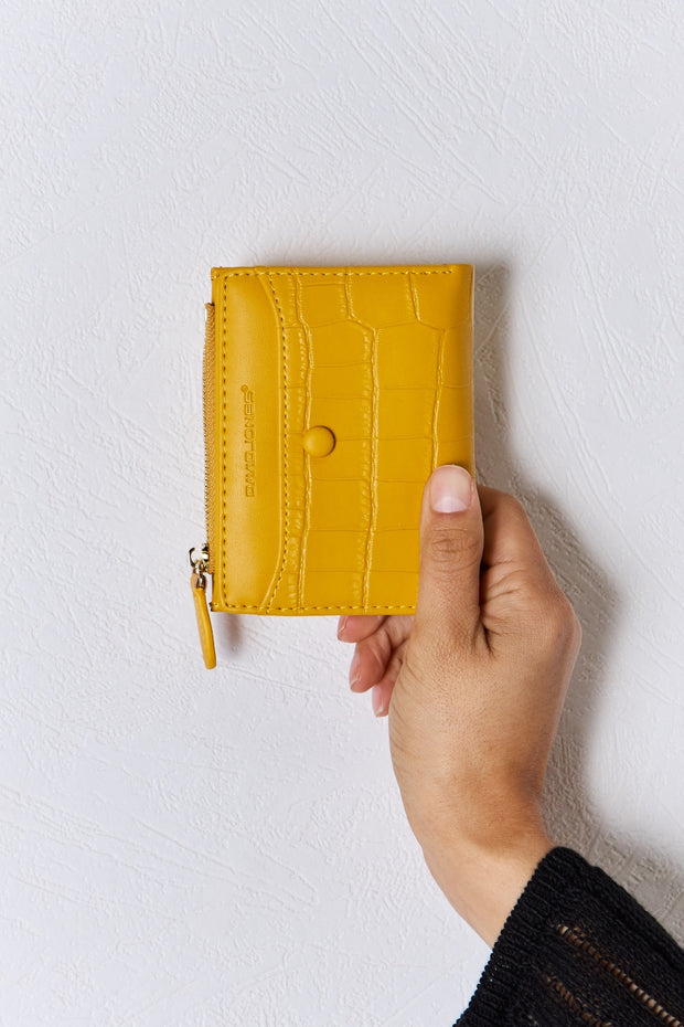 David Jones Texture PU Leather Mini Wallet - Fashionmj