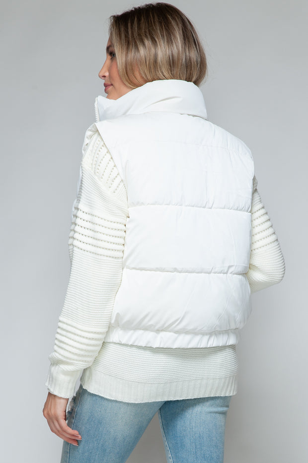 Snobbish Fine Fur Lining Quilted Vest - Fashionmj