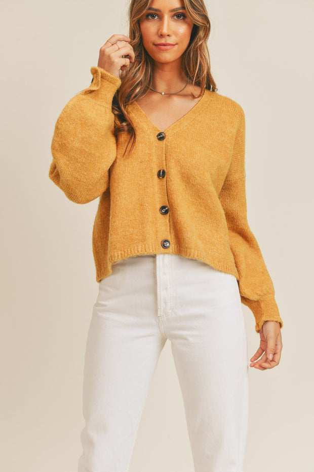 MABLE Long Sleeve Button Down Sweater Cardigan - Fashionmj