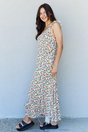 Doublju In The Garden Ruffle Floral Maxi Dress in Natural Rose - Fashionmj