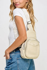 Fame Textured PU Leather Sling Bag Trendsi