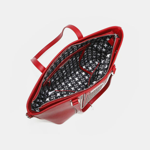 Nicole Lee USA Studded Decor Tote Bag - Fashionmj