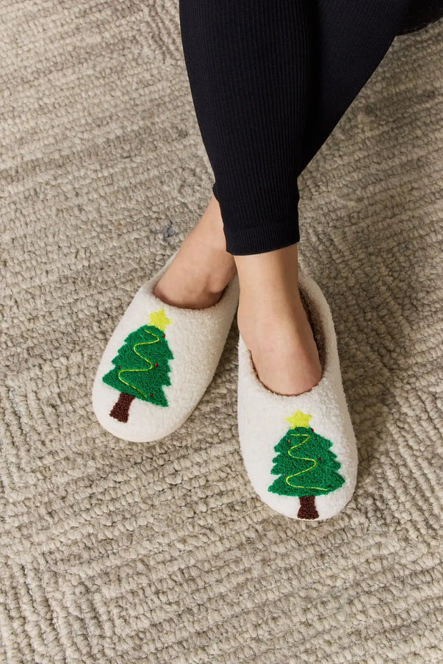 Melody Christmas Tree Cozy Slippers - Fashionmj