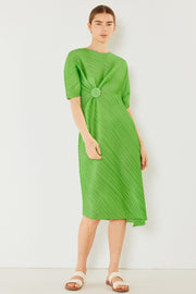 Marina West Swim Pleated Dolman Sleeve Dress - Fashionmj