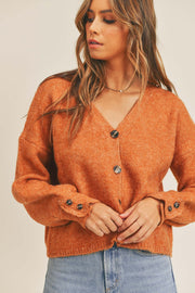 MABLE Long Sleeve Button Down Sweater Cardigan - Fashionmj