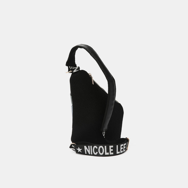 Nicole Lee USA Vegan Leather Leopard & Lip Pattern Crossbody Bag - Fashionmj