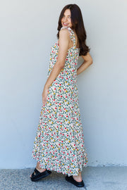 Doublju In The Garden Ruffle Floral Maxi Dress in Natural Rose - Fashionmj