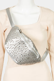 Fame Studded Crossbody Bag - Fashionmj