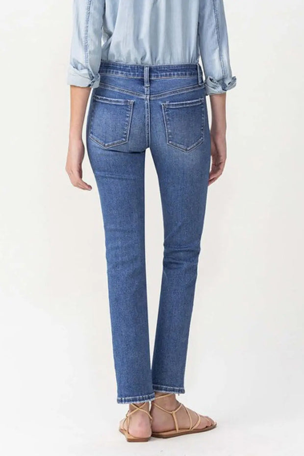 Lovervet Full Size Maggie Midrise Slim Ankle Straight Jeans - Fashionmj