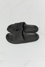 MMShoes Arms Around Me Open Toe Slide in Black - Fashionmj