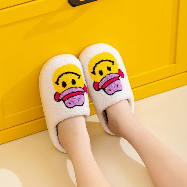 Melody Smiley Face Slippers - Fashionmj