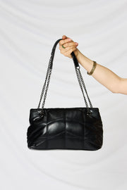 SHOMICO PU Leather Chain Handbag - Fashionmj