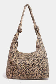 Fame Leopard Knotted Strap Shoulder Bag Trendsi