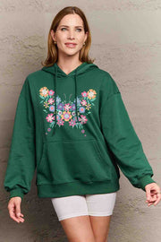 Simply Love Simply Love Full Size Floral Butterfly Graphic Hoodie - Fashionmj